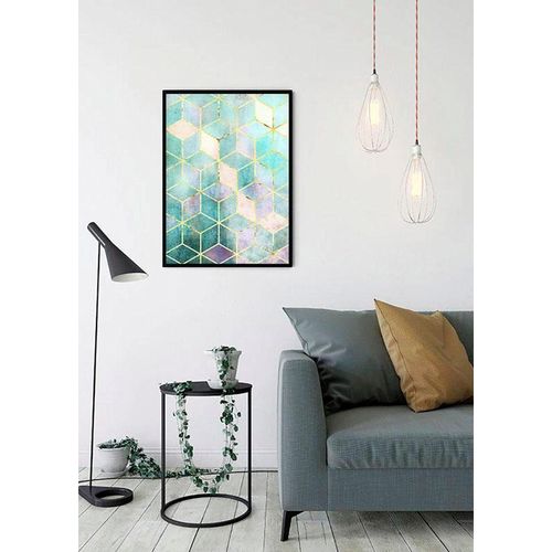 Bild KOMAR "Mosaik Verde", bunt (farbe bild(er): bunt), B:30cm H:40cm, Holz, Papier, Bilder, Bild, Wandbild zur Dekoration - ohne Rahmen