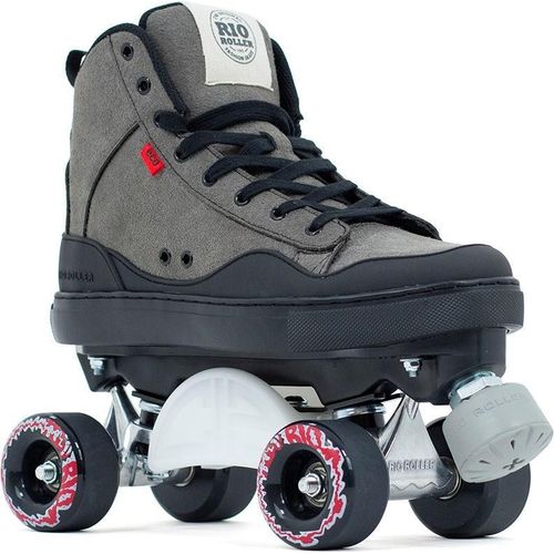 Rio Roller Ramp Skate Kinder-Quad-Rollschuhe Grau Klassische Quad-Rollschuhe für Kinder und Anfänger