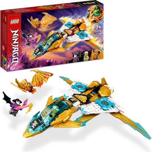 LEGO 71770 NINJAGO Zanes Golddrachen-Jet Set mit Flugzeug und Cole & Zane Minifiguren