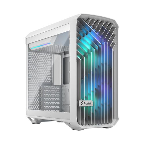 Fractal Design PC Gehäuse Torrent Compact RGB White ATX TG Clear weiß