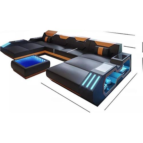 Ledersofa Designer Sofa Ecksofa UForm Modernes Sofa Ecksofa Polster Garnituren