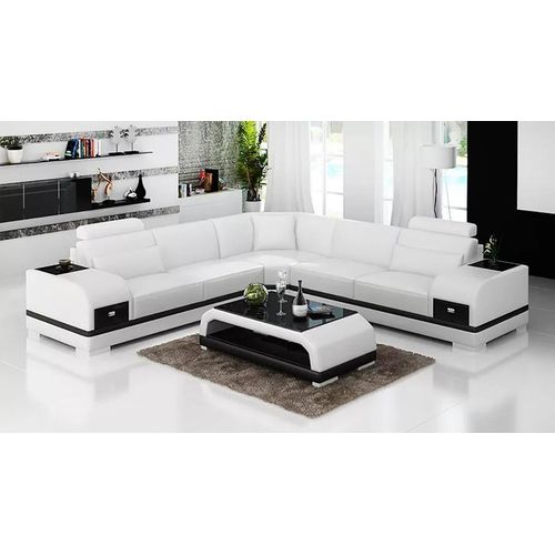 Ledersofa Ecksofa LForm Couchtisch Wohnlandschaft Modernes Sofa Couch Garnitur