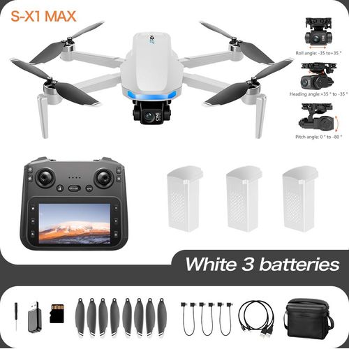 AIORBER GPS Drohne, 5G Bildübertragung, Live-Übertragung,4K ultra HD Kamera,Lange Flugzeit, GPS Navigation, 4,5 Zoll Display, Weiß