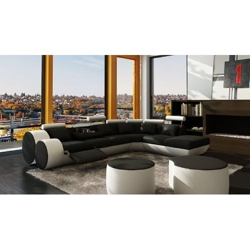 LEDERSOFA SOFA LEDERCOUCH USB GARNITUR XXL WOHNLANDSCHAFT ECKSOFA Maßfertigung