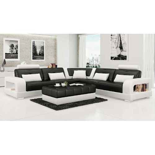 LEDERSOFA mit USB,SOFAGARNITUR DESIGNER COUCH WOHNLANDSCHAFT SOFA ECKCOUCH