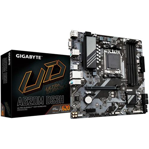 GIGABYTE Mainboard "A620M DS3H", schwarz, B:24,4cm H:3,5cm T:22,4cm, Mainboards