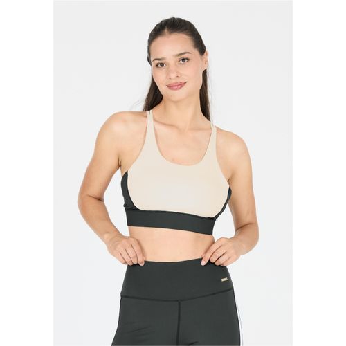 Sport-BH ATHLECIA "Aspasia", Damen, Gr. XS, weiß, 77% Polyamid, 23% Elasthan, mehrfarbig, BHs Sport-BH, mit Quick-Dry-Funktion