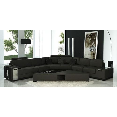 Ledersofa Ecksofa Sofa mit USB Polster Designer Eckgarnitur Wohnlandschaft Lima