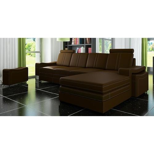 LEDERSOFA WOHNLANDSCHAFT ECKSOFA NEU GARNITUR SOFA XXL LEDERCOUCH mit USB FRANCO