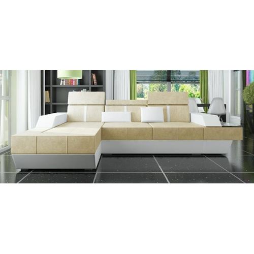 Stoffsofa Ecksofa Textilsofa Sofa + USB Textil Stoff Wohnlandschaft Polster Neu