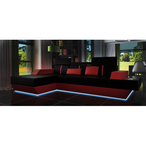Ledersofa Wohnlandschaft Couch Sofa Ecksofa USB Leder Polster Massanfertigung