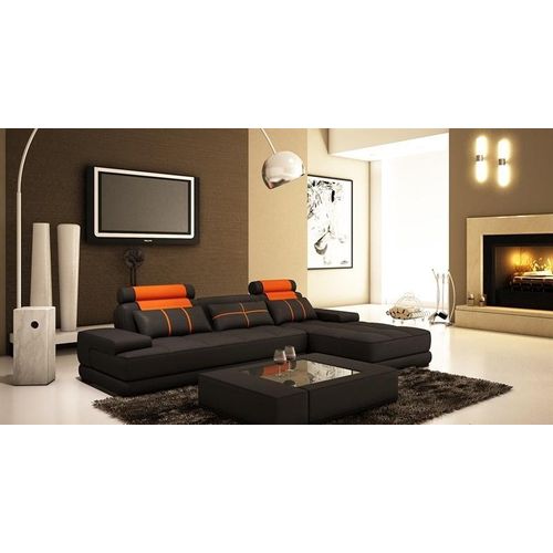 Ledersofa Ecksofa Sofa mit USB Polster Ecke Designer Sofas Couchen Neu Paris S/O