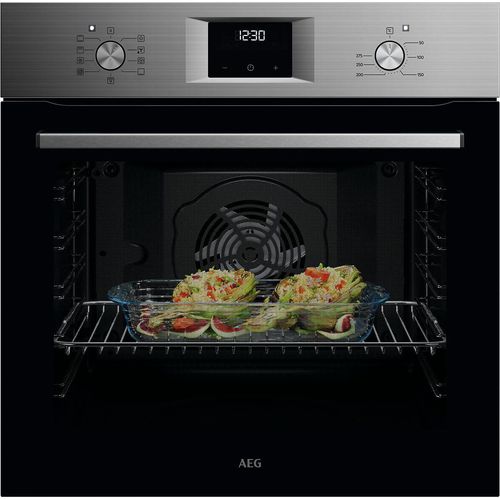 AEG Backofen-Set "HH25BSM", Energieeffizienz: A+ (A+++-D), schwarz, Herdsets, Grillfunktion und gleichmäßige Garergebnisse auf 3 Ebenen, TouchTimer