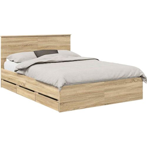 Bettrahmen Sonoma-Eiche 140 x 200 cm Ingenieurs Holz