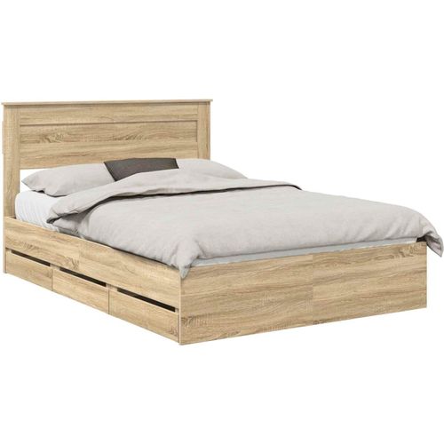 Bettrahmen Sonoma-Eiche 150 x 200 cm Ingenieurs Holz