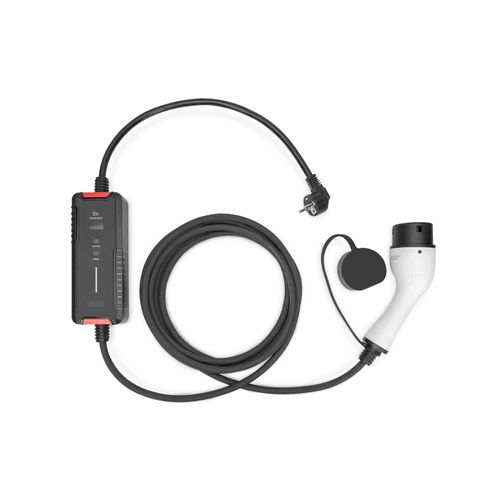 Digitus EV Ladegeraet, 5m, 230 V, Typ F 7/4 auf EV Typ 2, einstellbare Ladeleistung 1,8; 2,3; 2,8; 3,7 kW