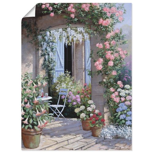 Wandbild ARTLAND "Blumenangebot", beige (farbe bild(er): naturfarben), B:30cm H:40cm, Bilder, als Leinwandbild, Poster in verschied. Größen