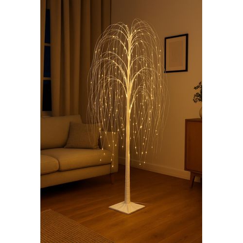 Künstlicher Weihnachtsbaum I.GE.A. "LED Baum Lichterbaum", weiß, B:78cm H:180cm, Metall, Weihnachtsbäume, mit 400 LEDs Beleuchtung Weidenbaum-Optik Kunstbaum Weihnachtsdeko