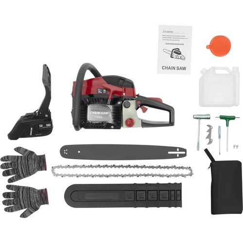 Heckenschere - Benzin Heckentrimmer - 0,65 kW 2-Takt luftgekühlt - Einseitiges Messer - Mischungsverhältnis 25:1 - Für Äste