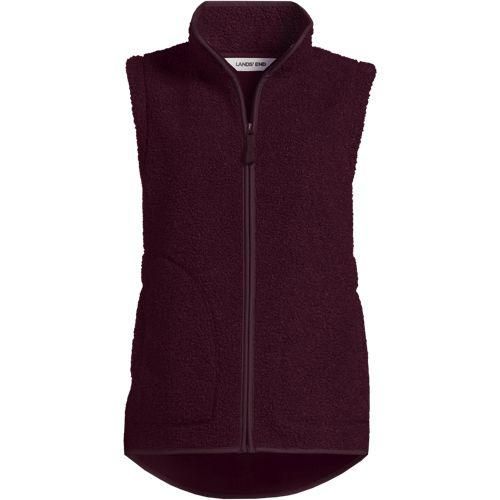 Teddy-Weste, Damen,  Rot, Polyester, by Lands' End