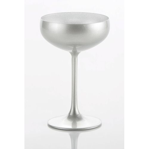 Sektglas STÖLZLE, silber (silberfarben), H:14,7cm Ø:9,5cm, Kristallglas, Trinkgefäße, 6-teilig