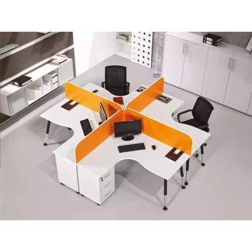 Teamarbeitsplatz Schreibtisch 4 Personen Tisch Counter Team-Schreibtische