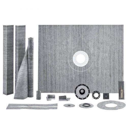Duschschwellen-Set, Duschwannen-Set - 60x48 Zoll - Mit 2'' Mittelflansch - ABS - Wasserdicht