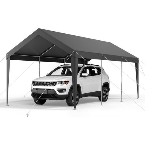 Autogarage Zelt, Carport Garagenzelt, Autoüberdachung mit PE-Plane - Abmessungen 3,05x6,09x2,87m