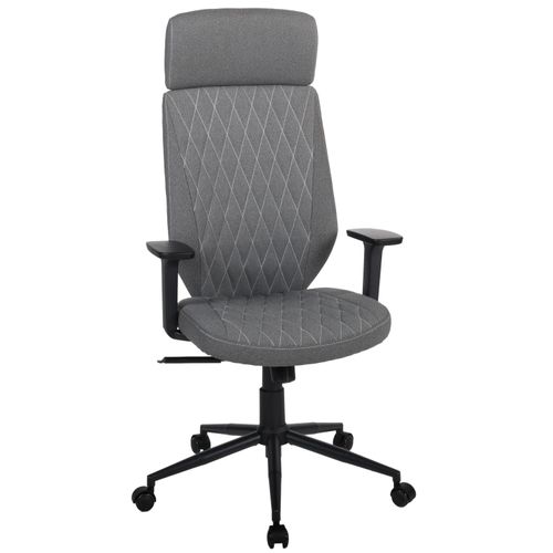 Duo Collection Chefsessel Wanja | Bürostuhl dunkelgrau, Filzstoff, moderne Steppung