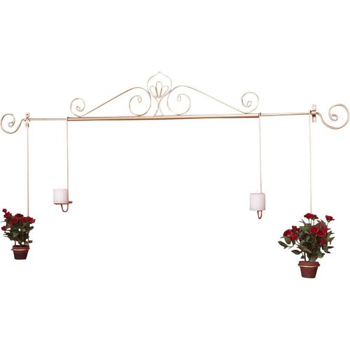 Kerzenhalter "Kerzen-Wandhalter variabel ausziehbar", gold (goldfarben), B:120cm H:72cm T:18cm, Eisen, HOFMANN LIVING AND MORE, Kerzenhalter, Kerzenhalter, Kerzen-Wandleuchter, Kerzenhalter, Kerzenleuchter hängend, Wanddeko