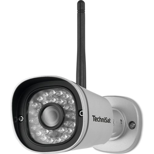 TechniSat Außenkamera 1 | Full HD Überwachungskamera, Nachtsicht | silber