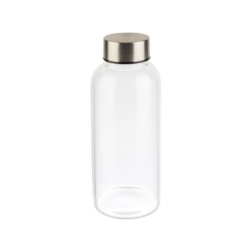 Trinkflasche APS "EVERFILL, Glas, 0,4 Liter, Ø 6,5 cm, Höhe 18 cm", transparent, H:18cm, Glas, Polypropylen (PP), Silikon, Trinkflaschen, Trinkflasche, ideal für Wasser, Saft oder Getränke im Alltag und unterwegs