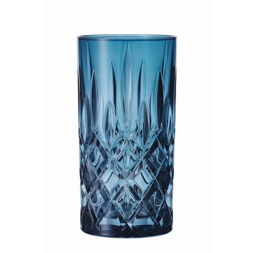 Nachtmann Longdrinkglas Nachtmann, Blau, Glas, 2-teilig, 395 ml, Made in Germany, Essen & Trinken, Gläser, Longdrinkgläser