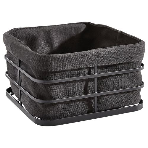 Homeware Profession. Brotkorb Chef - Modern Kitchen, Schwarz, Textil, 3 L, quadratisch, 19x11x19 cm, Lfgb, lebensmittelecht, Küchenzubehör, Brotkästen & -Körbe