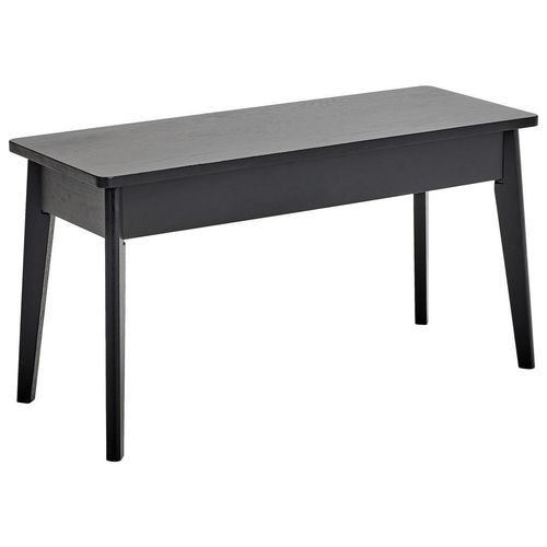 Mid.you Sitzbank , Schwarz , furniert, massiv , 1-Sitzer , 90x47x35 cm , Truhe im Sitz , Esszimmer, Bänke, Sitzbänke