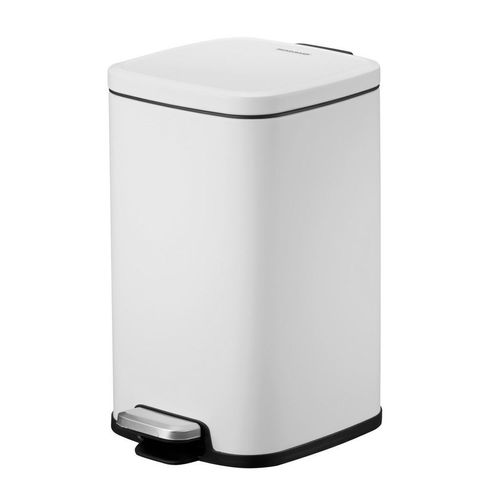 Fackelmann Abfalleimer London, Weiß, Kunststoff, 4 L, 24.3x25.7x18.5 cm, Küchen, Küchenausstattung, Mülleimer