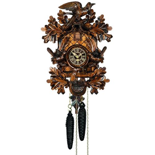 Trenkle - 1367-4_nu - geschnitzte Kuckucksuhr - 1-Tag-Kettenzugwerk - Kuckuck Classic