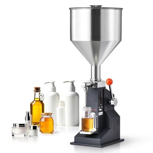 5–100 ml Manuelle Flüssigkeitsabfüllmaschine aus Edelstahl 304 - Silikon PTFE Füllmaschine, inkl. 2 Düsen (4 mm / 8 mm) - Ideale Abfüllmaschine für Honig, Öl und Essenzen - Lebensmittelecht