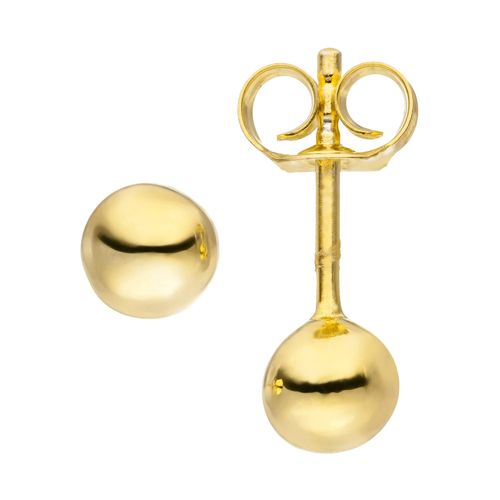 Paar Ohrstecker JOBO "Ohrringe Kugel Kugelohrringe 5 mm", goldfarben, Ohrringe, Damen, 5mm, Silber 925 (Sterlingsilber), 925 Silber vergoldet