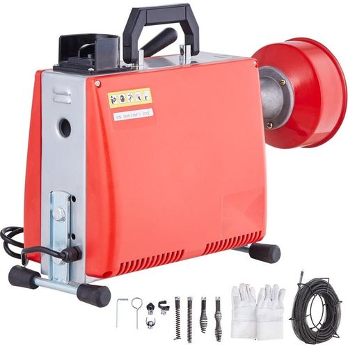 Rohrreinigungsmaschine 250W - Rohrreinigungsgerät 20m x 15,8mm / 4,6m x 9,5mm - effektive Abflussreinigung - ideal für Haus und Gewerbe