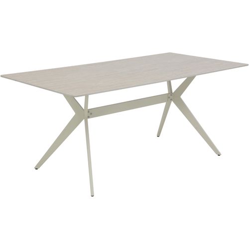 Esstisch HELA "PACCINO", marmoroptik, weiß, weiß, marmoroptik, B:180cm H:76cm T:90cm, Tische, Esstisch, Sintered Stone, Marmoroptik, Platte fest (1 cm), Metallgestell konisch
