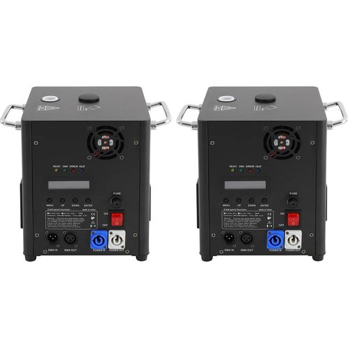 Kaltfunkenmaschine - Pyrotechnikgerät - 2er-Set - Mit Fernbedienung - Für Party, Hochzeit, Bühne - Schwarz