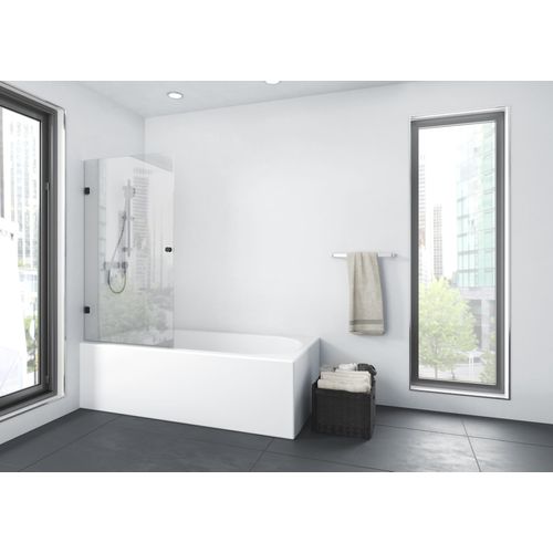 Badewannenfaltwand Marwell 1-flg. 80 x 140 cm, Badewannenfaltwand Badewanne, Duschwand für Badewanne, Badewannenaufsatz mit klarglas