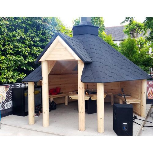 Grill Offene Grillkota Outdoor Grills Holz 15 Personen JVmoebel