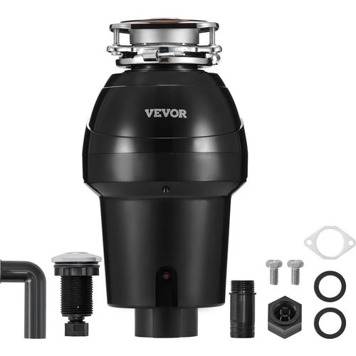 VEVOR Küchenabfallentsorger, Küchenabfallentsorger, 1,25 PS Zerkleinerungssystem für Lebensmittelabfälle, EZ-Montage, 4060 U/min, Hausmüllentsorgung