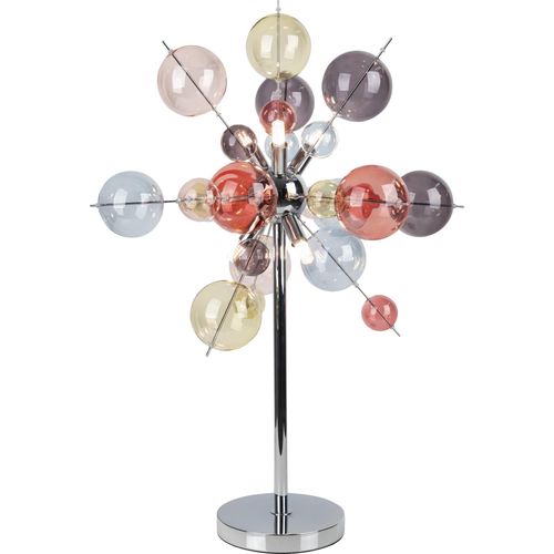 Näve Leuchten Tischleuchte EXPLOSION mit G9 Tischleuchte EXPLOSION mit G9 Tischleuchten - Tischleuchte "EXPLOSION" in weiß, Tischlampe im Modern Style, aus Metall und Glas in weiß, 73 cm hoch, Ø 50 cm, G9-Fassung – Schnurschalter