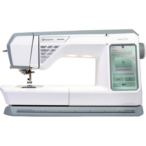Husqvarna Viking Nähmaschine Topaz 55Q mit 7-Zoll-Farb-Touchscreen, 250 mm Arbeitsfläche, 470 Stichen und SENSORSYSTEM™