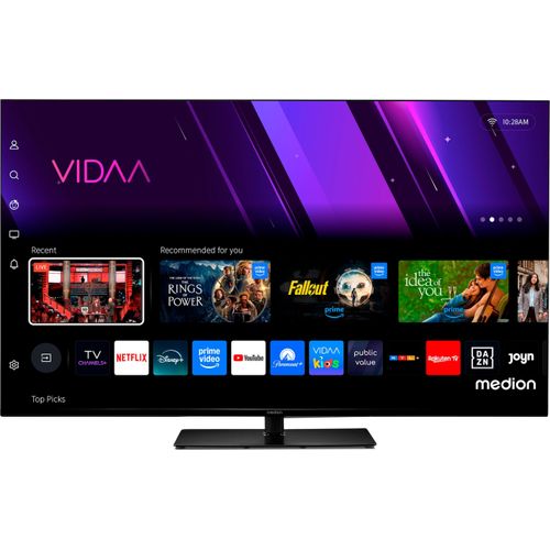 MEDION 138,8 cm (55 Zoll) Fernseher (Smart-TV, Dolby Vision HDR, VIDAA Store, Prime Video, Disney+, DAZN, Paramount+, HbbTV, PVR, Bluetooth, MD 855300)