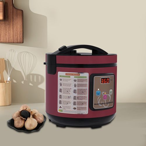 Schwarzer Knoblauch Maschine 5L Automatischer Fermenter Knoblauchfermenter 90W (Schwarz+Violett)
