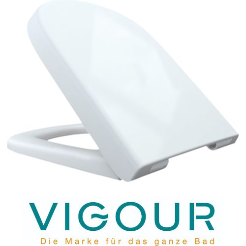 VIGOUR DERBY Style WC-Sitz WC Deckel Toilettensitz Klobrille mit TakeOff Funktion, weiß